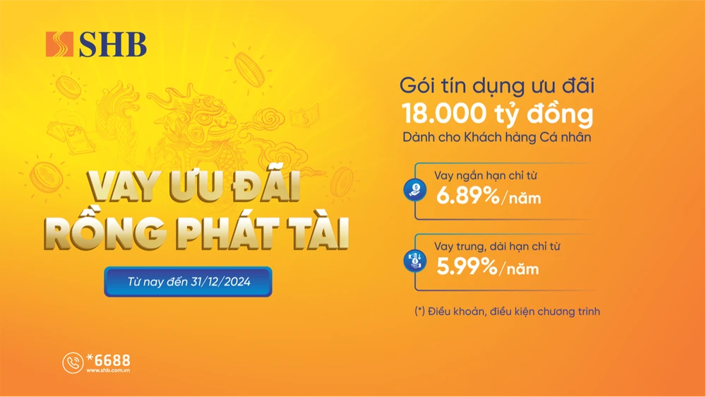 SHB dành 18.000 tỷ đồng ưu đãi khách hàng cá nhân
