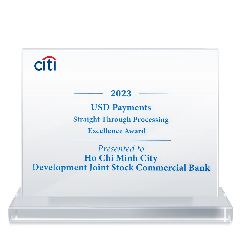 HDBank nhận 'Giải thưởng chất lượng thanh toán quốc tế xuất sắc năm 2023' từ Citibank