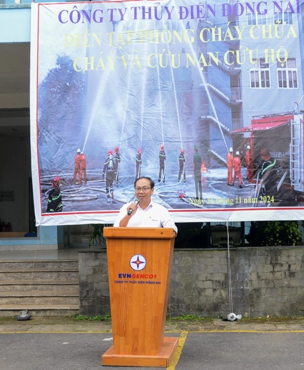 Công ty Thủy điện Đồng Nai diễn tập phòng cháy chữa cháy và cứu nạn cứu hộ