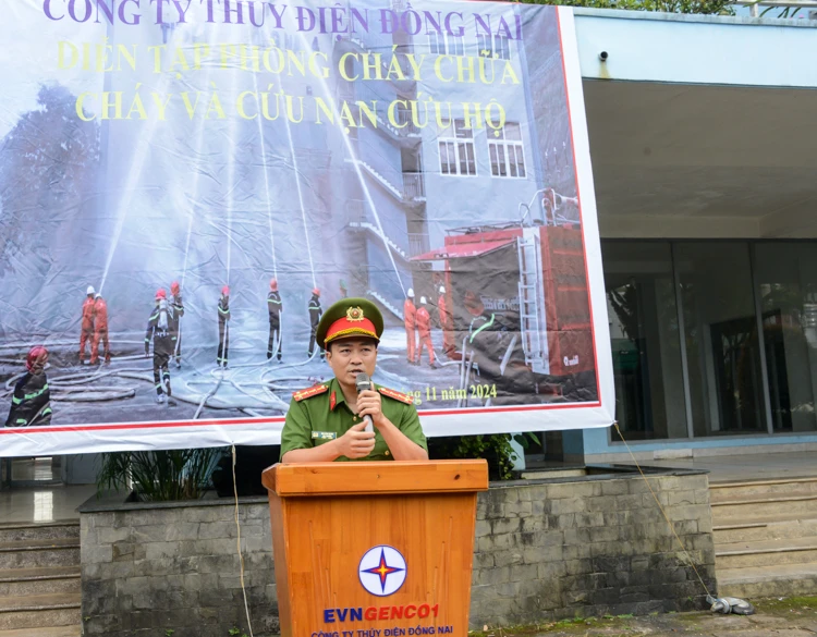 Công ty Thủy điện Đồng Nai diễn tập phòng cháy chữa cháy và cứu nạn cứu hộ