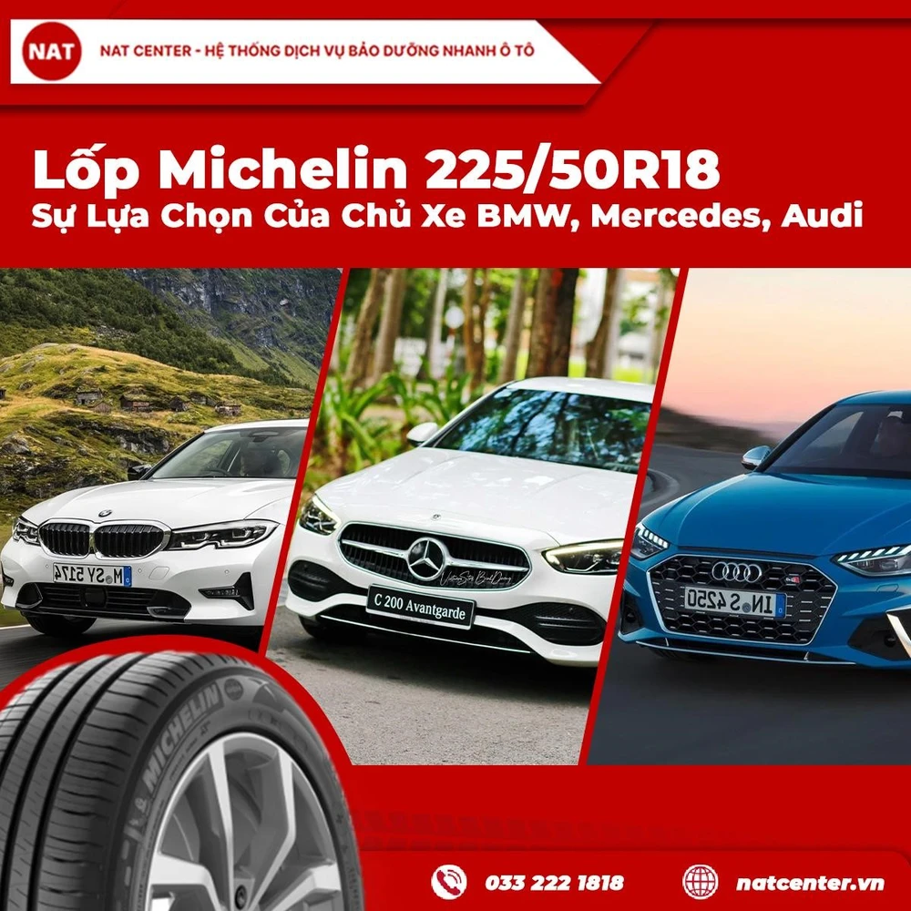 Lốp Michelin 225/50R18 – Lựa chọn vàng cho chủ xe BMW, Mercedes, Audi