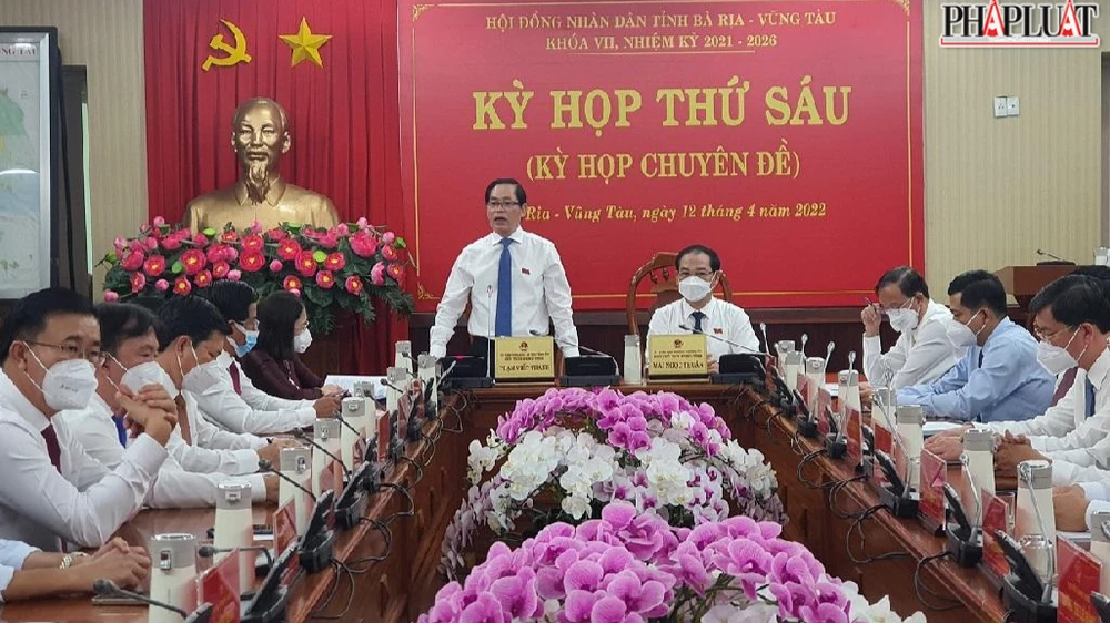 Kỳ họp Thứ 6, HĐND tỉnh Bà Rịa- Vũng Tàu chiều 12-4. Ảnh:HS