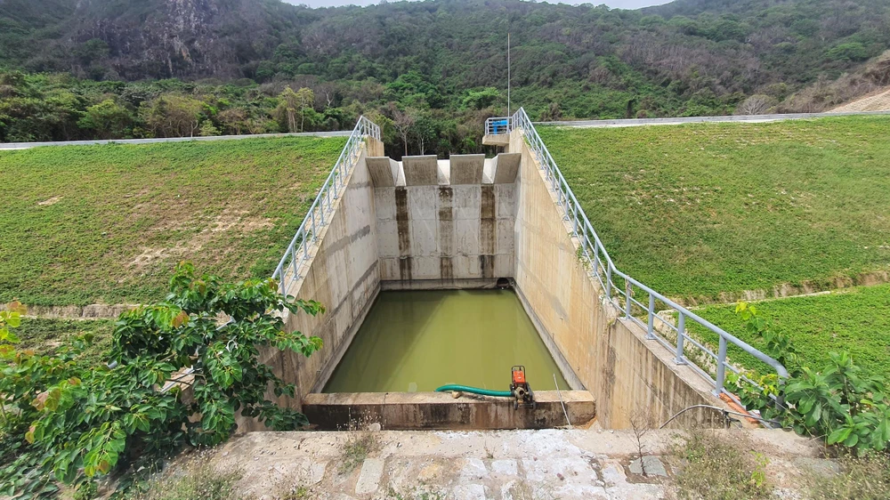 Trạm bơm nước tại dự án hồ chứa nước Suối Ớt, Côn Đảo-Ảnh:HP