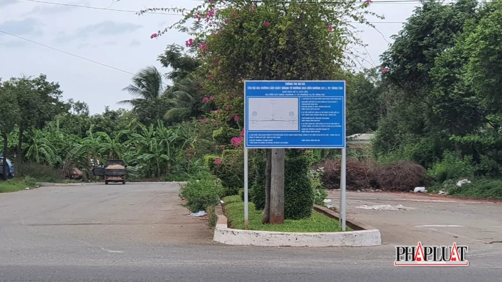 Dự án đường Cầu Cháy, phường 11, TP Vũng Tàu được bố trí vốn trong năm 2022 nhưng theo lãnh đạo thành phố, dự án chưa thể triển khai vì một số khó khăn, vướng mắc. Ảnh: TK