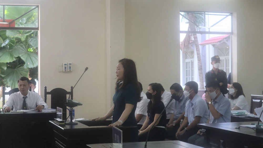 Các bị cáo tại phiên tòa-Ảnh:TK