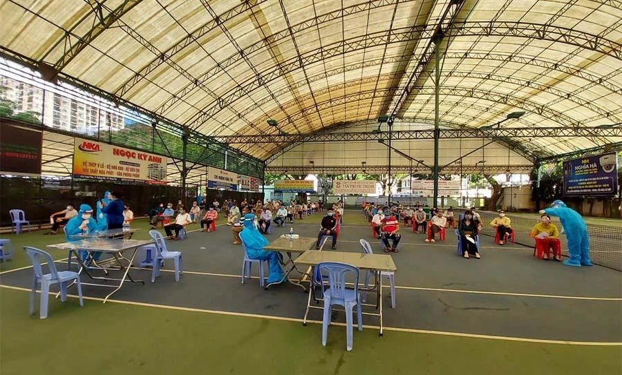 Xét nghiệm cho người dân TP.Vũng Tàu-Ảnh:KT