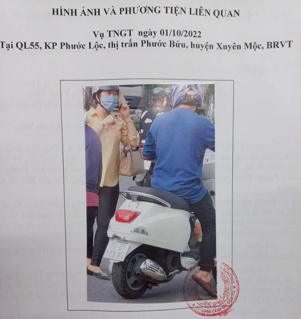 Hình ảnh 2 người đi xe môtô được công an thông báo truy tìm. Ảnh: CA