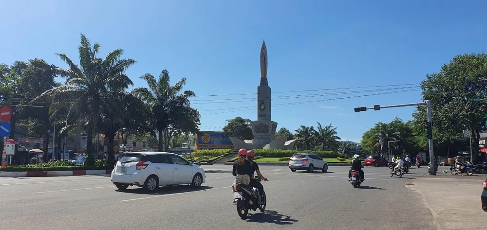 Vòng xoay Tượng đài Dầu khí, TP Vũng Tàu hiện hữu. Ảnh:TK