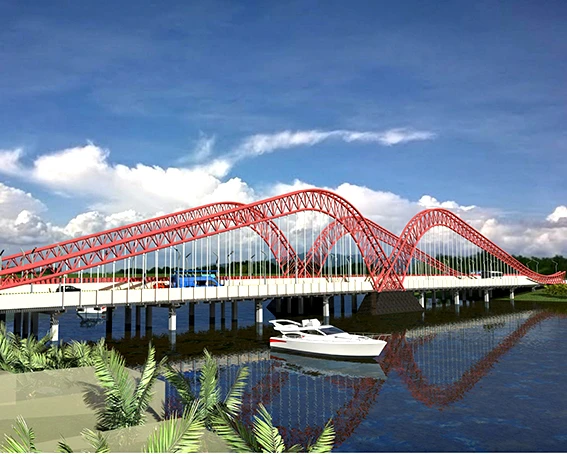 Cầu Cỏ May 1 và 2 (Quốc lộ 51 nối Bà Rịa và TP Vũng Tàu) cũng được chỉnh trang, tạo điểm nhấn về kiến trúc. Ảnh: DA