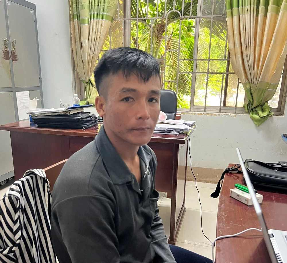 Đối tượng trong vụ án công an huyện Đất Đỏ vừa triệt phá. Ảnh: CA