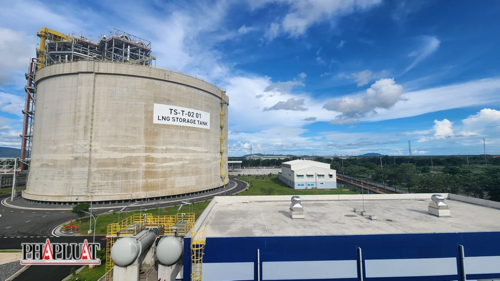 Kho chứa LNG Thị Vải của PV GAS tại cụm cảng Thị Vải (thị xã Phú Mỹ, Bà Rịa-Vũng Tàu). Ảnh: tK