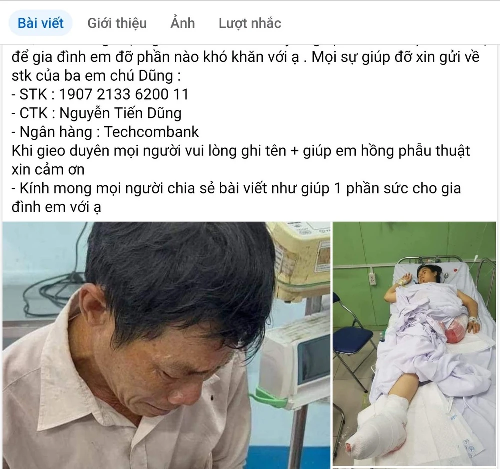 Bị lấy thông tin, hình ảnh tai nạn của mình để kêu gọi từ thiện trên mạng