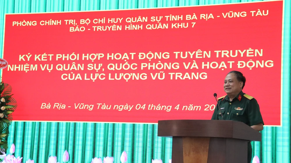 Đẩy mạnh tuyên truyền về lực lượng vũ trang Bà Rịa- Vũng Tàu trên Báo truyền hình Quân khu 7