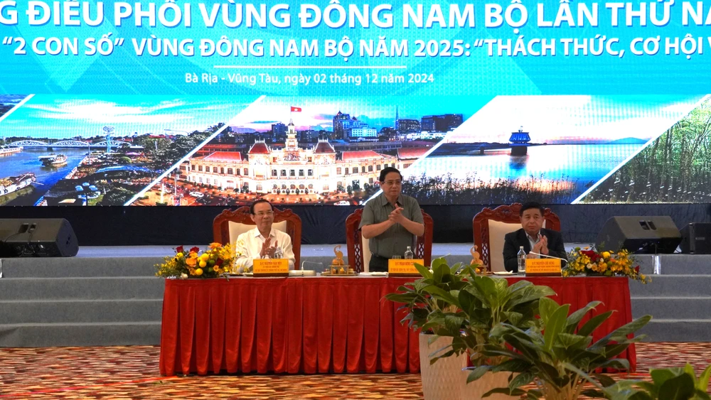 Thủ tướng Chính phủ chủ trì hội nghị Hội đồng điều phối vùng Đông Nam Bộ lần thứ 5