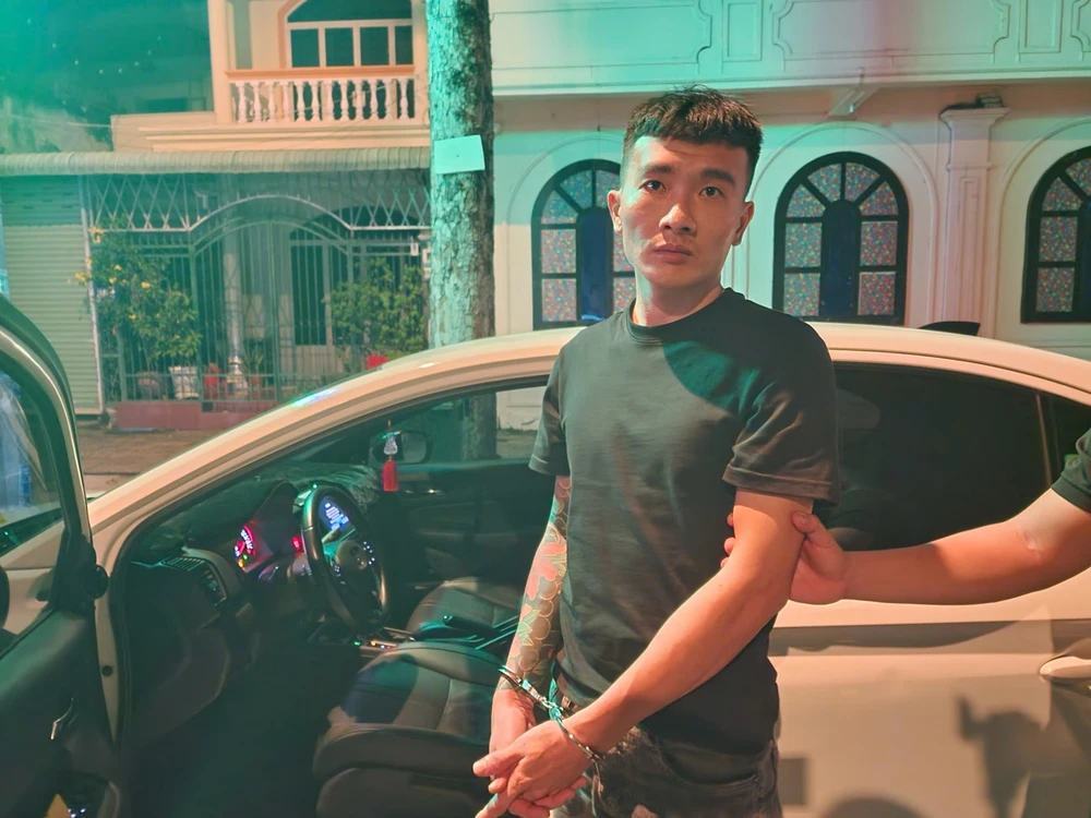 Đối tượng Nguyễn Đăng Thi bị công an TP Bà Rịa tạm giữ. Ảnh: TT