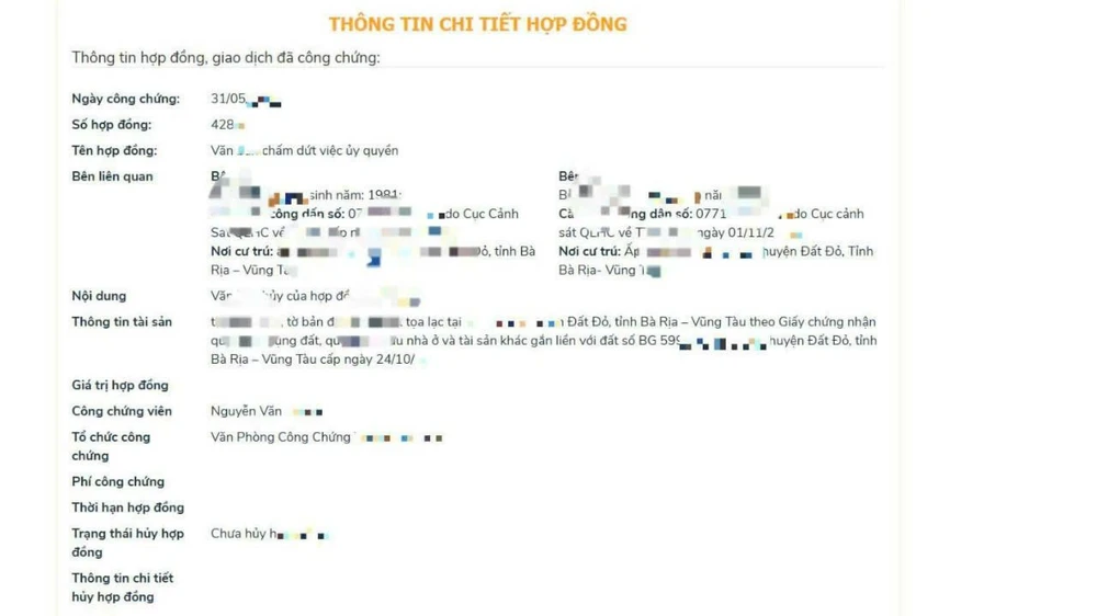 Việc chia sẻ dữ liệu công chứng tạo điều kiện thuận lợi cho người dân, giúp cơ quan nhà nước hạn chế được các rủi ro khi gặp hợp đồng mua bán nhà đất bị cạo sửa