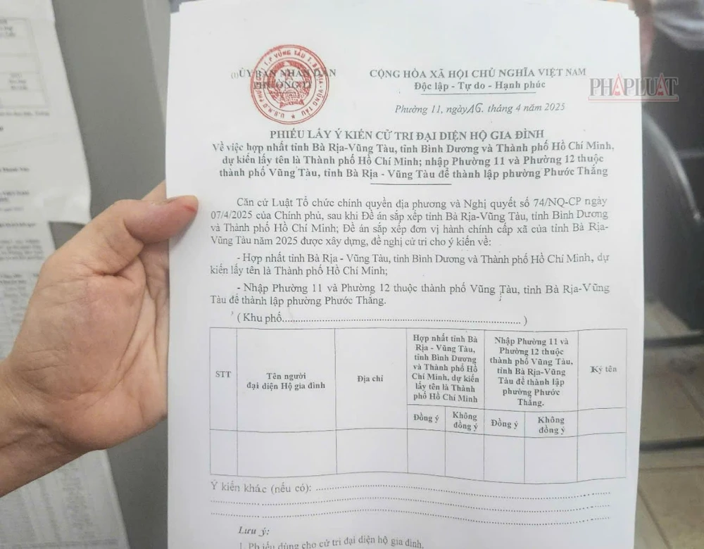 Bà Rịa - Vũng Tàu triển khai lấy ý kiến cử tri về việc sáp nhập vào TP.HCM và Bình Dương