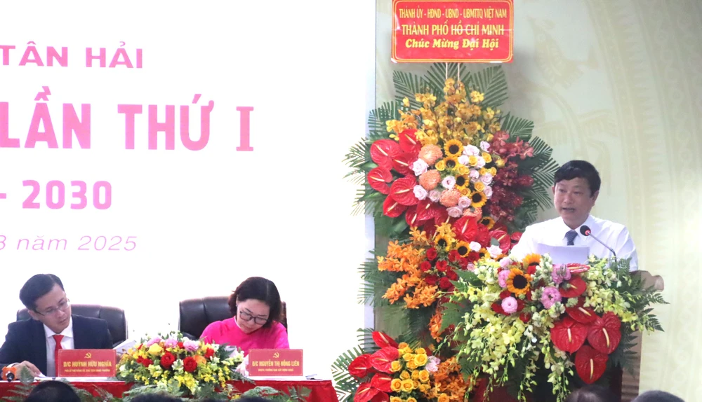 Chủ tịch HĐND Thành phố Võ Văn Minh tham dự, chỉ đạo đại hội đại biểu phường Tân Hải