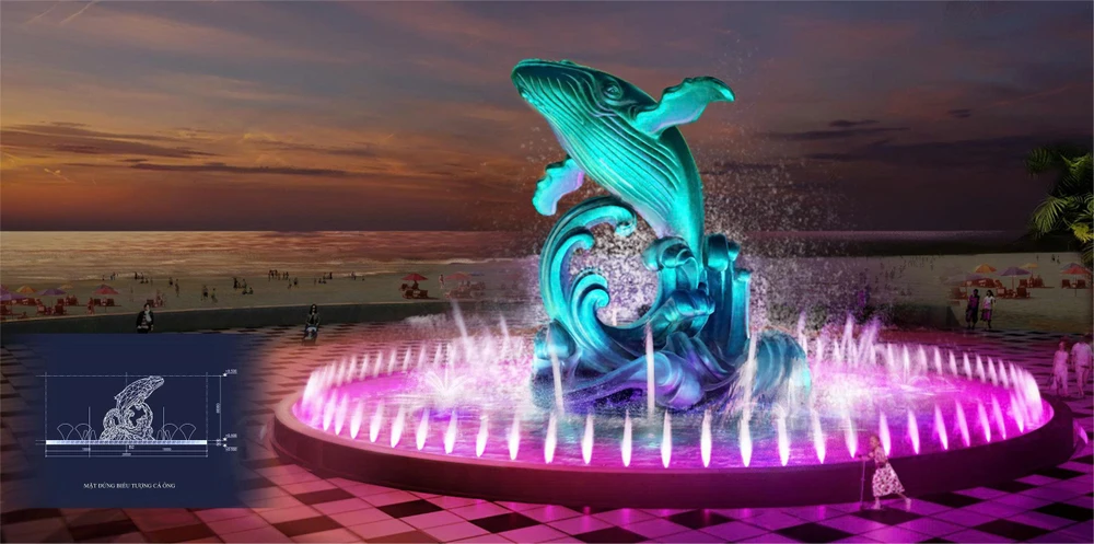 Sắp có biểu tượng Cá Ông bằng đồng cao 8m- Công trình điểm nhấn mới ở biển Vũng Tàu