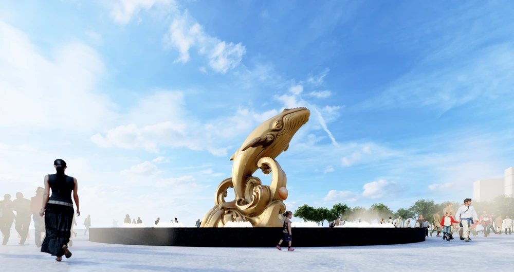 Sắp có biểu tượng Cá Ông bằng đồng cao 8m- Công trình điểm nhấn mới ở biển Vũng Tàu