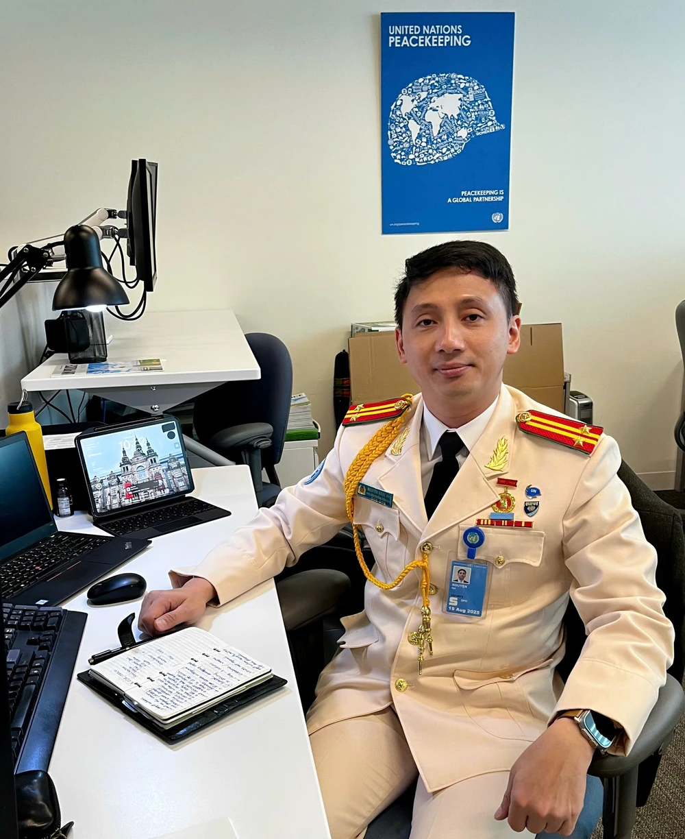 Sĩ quan Công an Việt Nam làm Chánh Văn phòng cố vấn Cảnh sát Liên hợp quốc