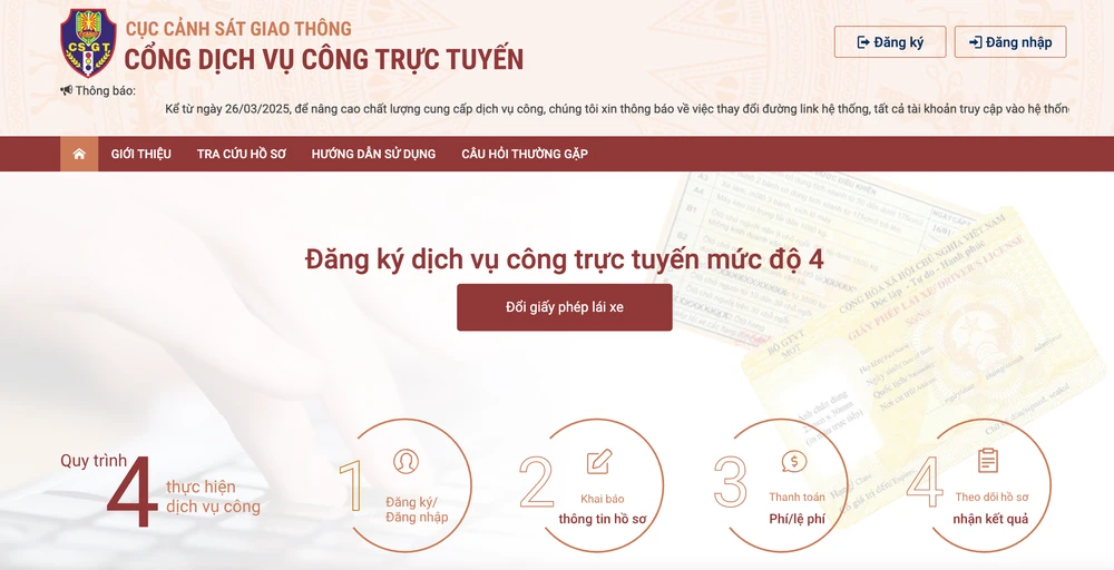 Cách đổi giấy phép lái xe từ B2 sang C1 online mới nhất