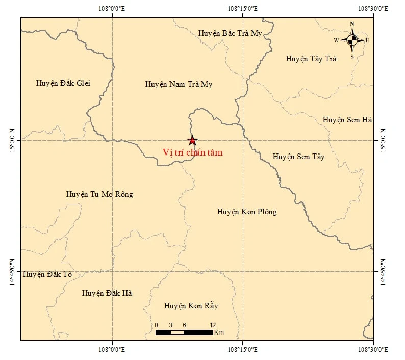 Nơi xảy ra trận động đất