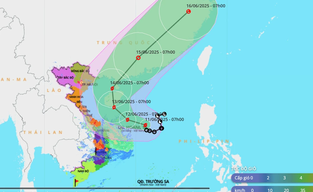 Biển Đông hứng cơn bão số 1 của năm 2025, tên quốc tế là WUTIP