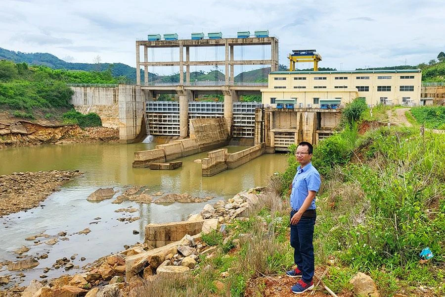 Thủy điện Đắk Psi bậc 2 vận hành không đảm bảo quy trình, trình tự và phương thức đóng, mở cửa van đập tràn. Ảnh: LK