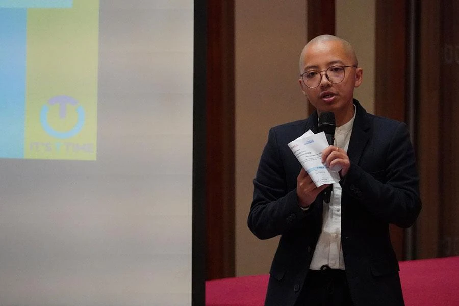 Tại tọa đàm, bạn Chu Thanh Hà (ảnh), người chuyển giới nam, cũng là sáng lập viên của tổ chức IT’S T TIME (một tổ chức cộng đồng của người chuyển giới và do người chuyển giới lãnh đạo - PV)