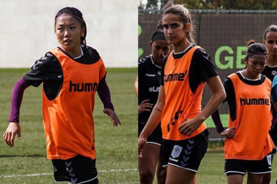 Tiền đạo Huỳnh Như là cầu thủ nữ Việt Nam đầu tiên chơi cho một CLB của châu Âu và đang hòa nhập tốt ở CLB Lank. Ảnh: CCT