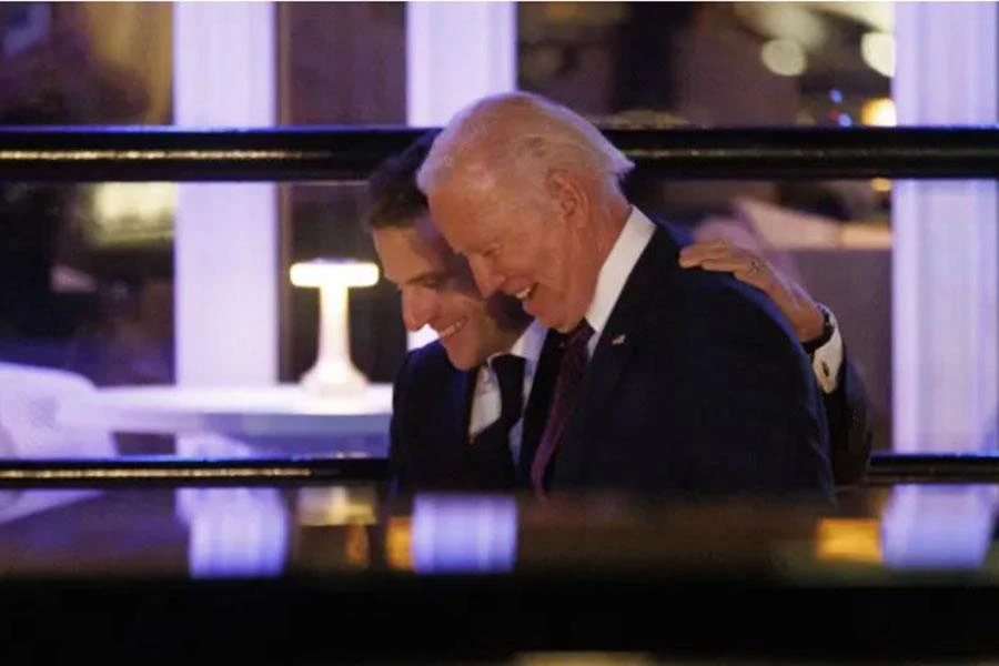 Tổng thống Mỹ Joe Biden tiếp Tổng thống Pháp Emmanuel Macron tại Nhà Trắng trong chuyến thăm mới đây của ông Macron tới Mỹ. Ảnh: BLOOMBERG/GETTY IMAGES