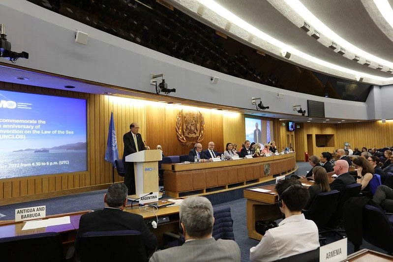 Tổ chức Hàng hải Quốc tế (IMO) tổ chức sự kiện kỷ niệm 40 năm Công ước Liên Hợp Quốc về Luật Biển (UNCLOS) tại Geneva (Thụy Sĩ) hồi 28-11. Ảnh: IMO