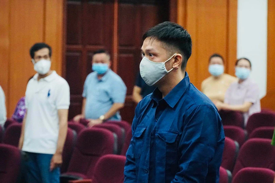 Bị cáo Nguyễn Kim Trung Thái tại tòa. Ảnh: NGUYỄN TIẾN