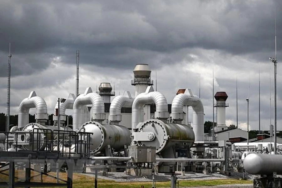 Trạm trung chuyển khí đốt Werne ở bang Rhine-Westphalia (Đức). Ảnh: AFP