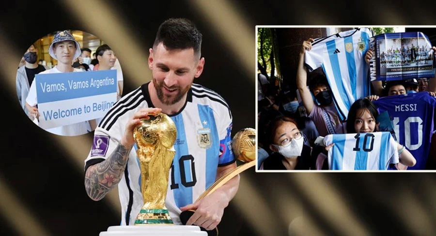 Cơn sốt Messi tại Trung Quốc. Ảnh: GETTY IMAGES