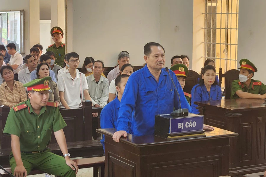 Bị cáo Lê Thái Thiện tại tòa. Ảnh: TK