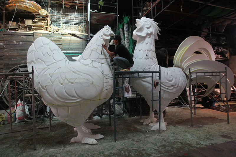 đại gia đình gà cho đường hoa tết Đinh Dậu 2017