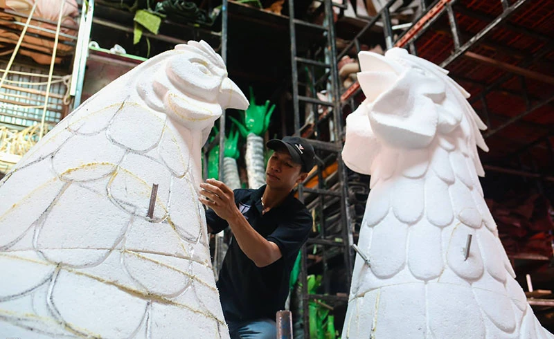 đại gia đình gà cho đường hoa tết Đinh Dậu 2017