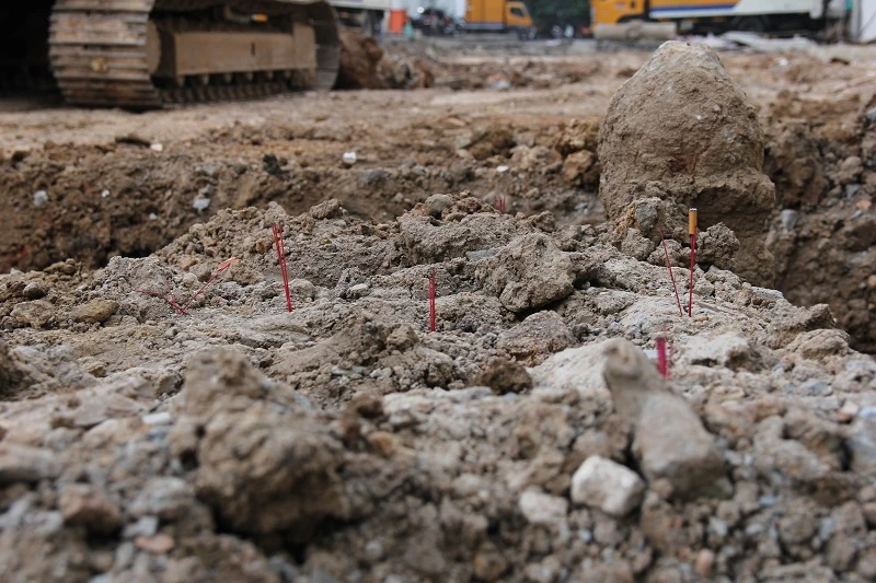 Cận cảnh mộ cổ được phát hiện trong bưu điện Phú Thọ ảnh 9