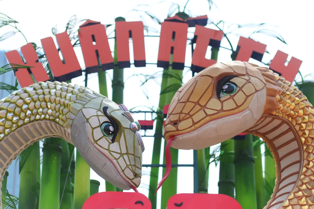 Lộ diện linh vật rắn đường hoa Nguyễn Huệ (20).jpg