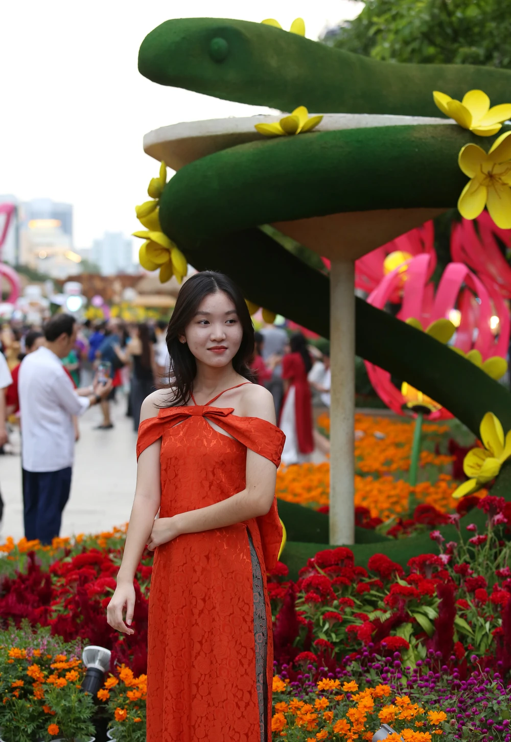 Biển người ở đường hoa Nguyễn Huệ chờ đón pháo hoa giao thừa năm Ất Tỵ 2025 (21).JPG