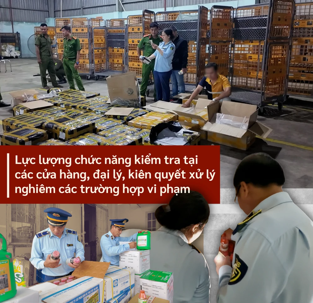 ẢNH GHÉP 6 - Lực lượng chức năng kiểm tra tại các cửa hàng, đại lý, kiên quyết xử lý nghiêm các trường hợp vi phạm.png