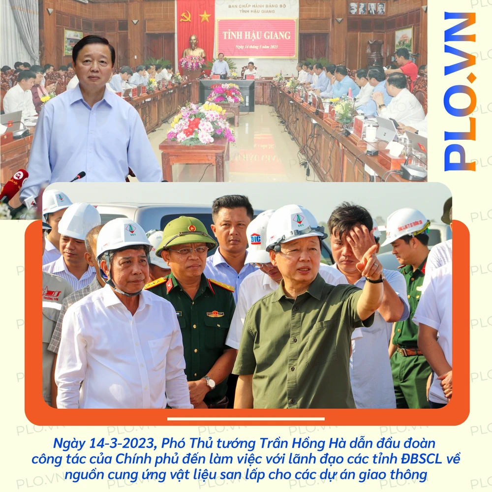 ẢNH GHÉP 3 - H8-10_ Ngày 14-3-2023, Phó Thủ tướng Trần Hồng Hà dẫn đầu đoàn công tác của Chính phủ đến làm việc với lãnh đạo các tỉnh ĐBSCL về nguồn cung.jpg