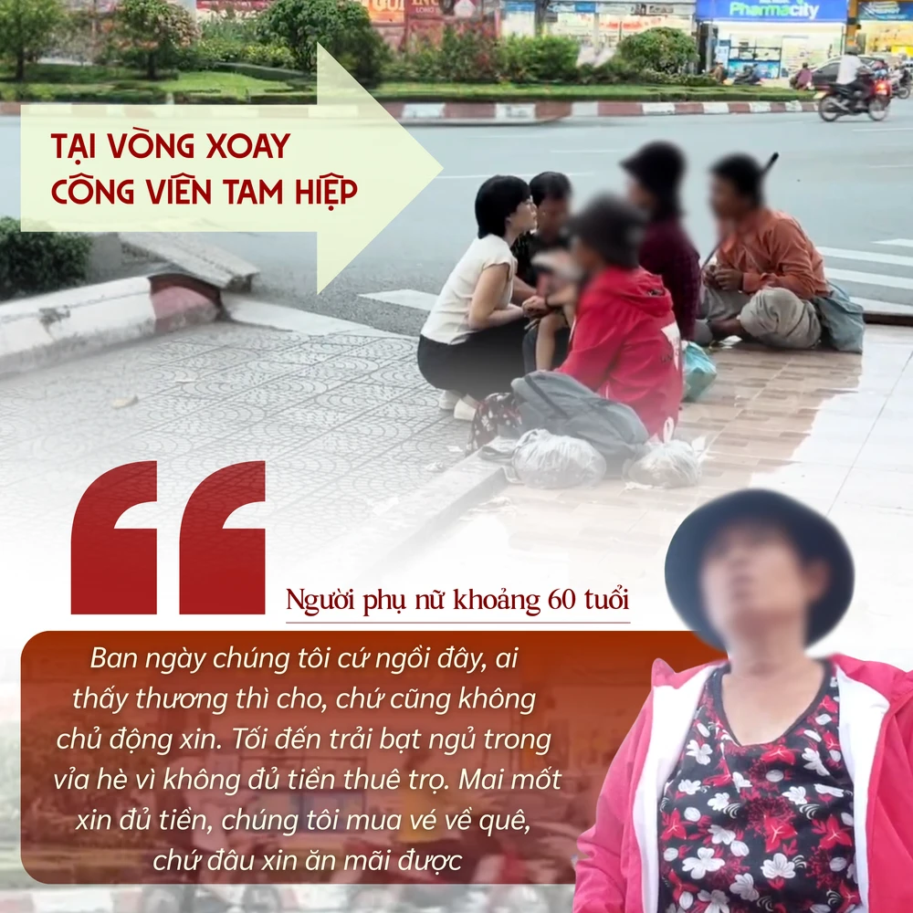 ẢNH GHÉP 7 - Tại vòng xoay công viên Tam Hiệp có một cặp vợ chồng, một phụ nữ khoảng 60 tuổi và một đứa trẻ ngồi xin ăn từ sáng đến chiều (3-4 ảnh) Chân dung người phụ nữ kể_ (1).png