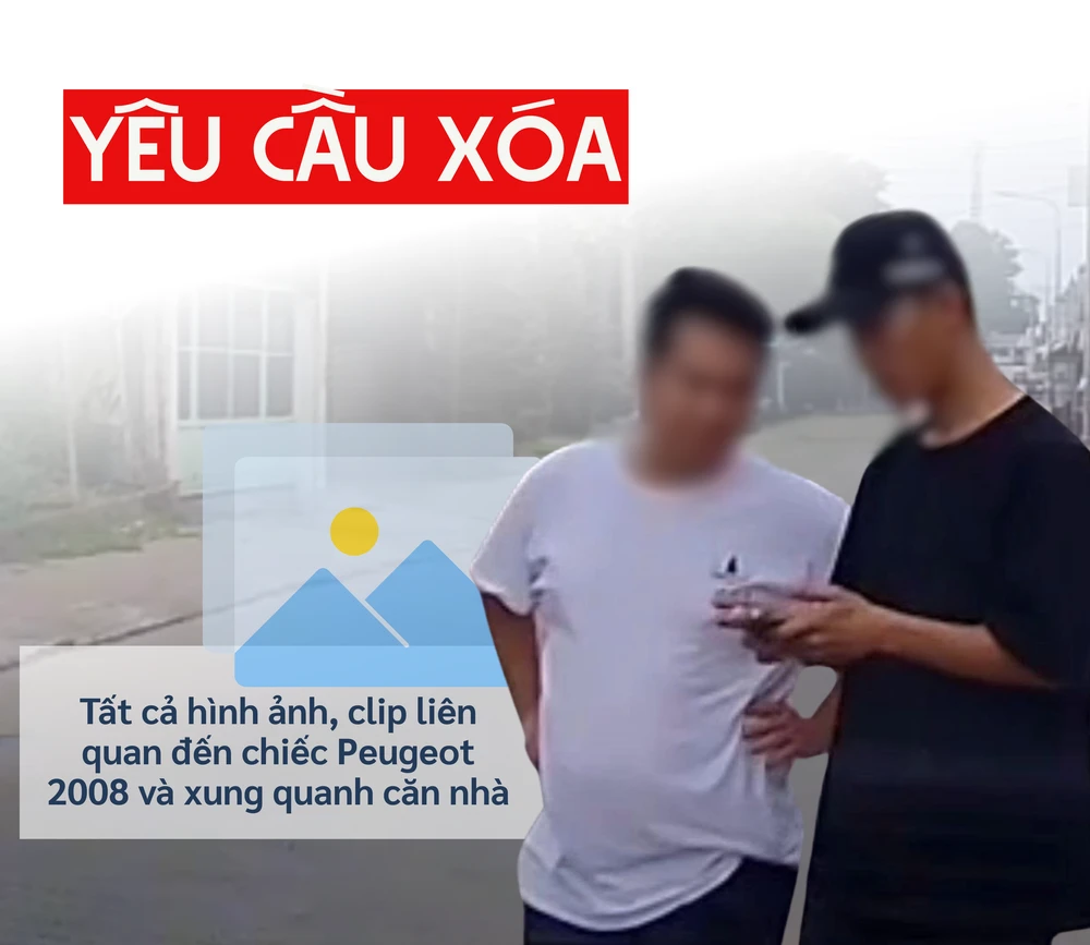 ẢNH GHÉP 8 - Cường lật xem từng mục trong thư viện, yêu cầu xóa tất cả hình ảnh, clip liên quan đến chiếc Peugeot 2008 và xung quanh căn nhà (1 ảnh).png