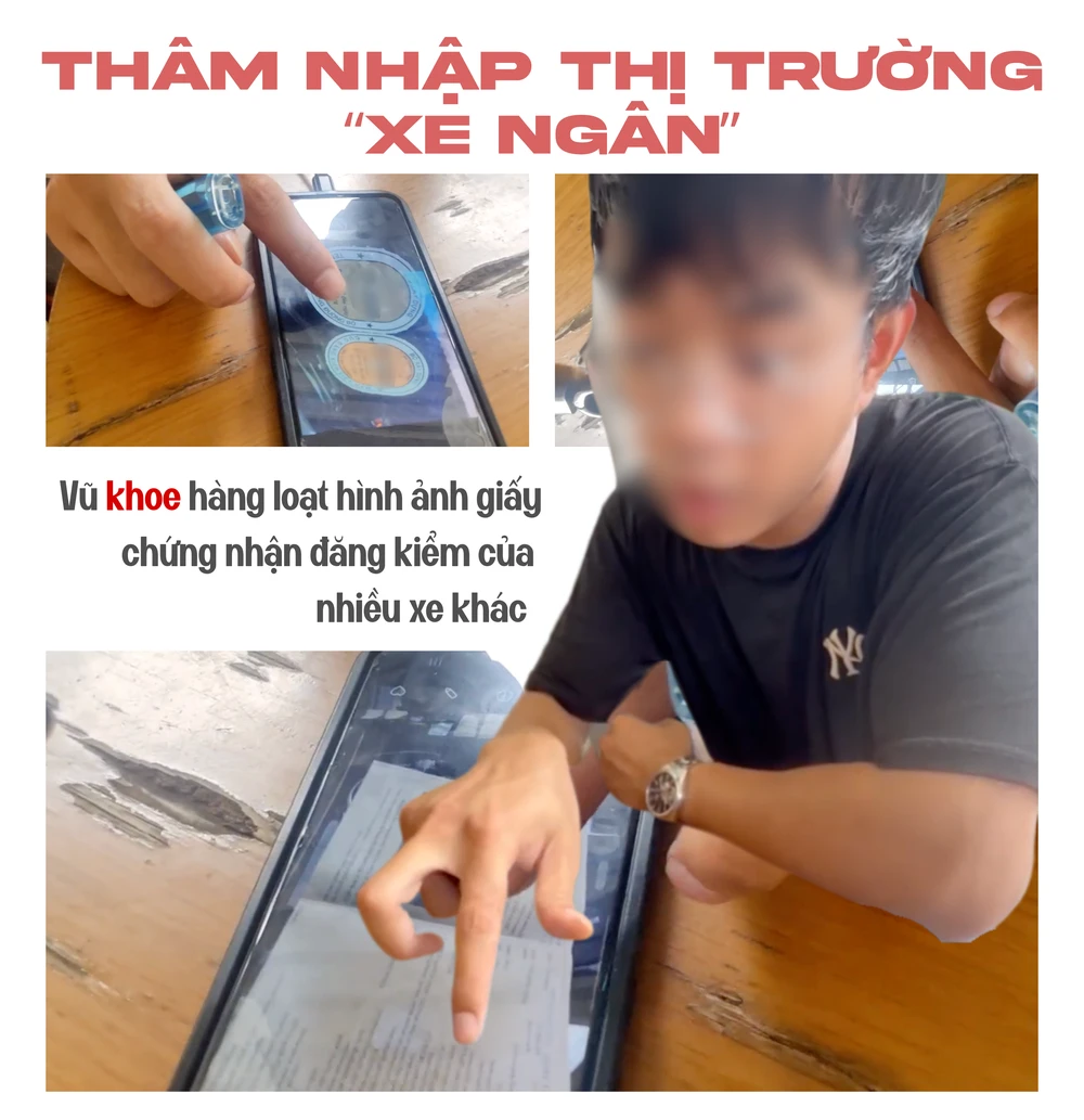 ẢNH GHÉP 6 - Cường giới thiệu xe cho khách và luôn nhấn mạnh cụm từ “full chủ” – hiểu nôm na là “đủ dấu vết của chủ gốc” (2 ẢNH).png