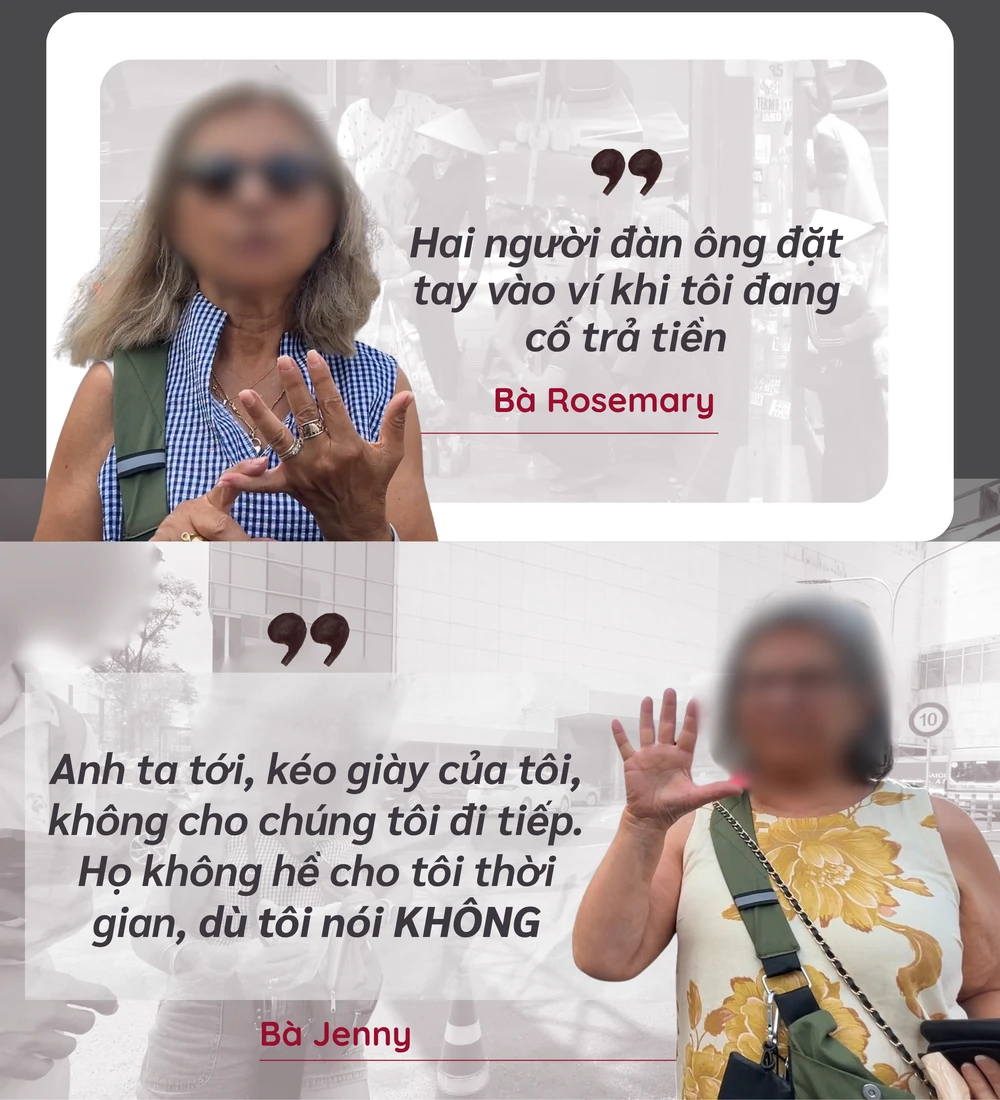 ẢNH GHÉP 4 - Chân dung Bà Rosemary (đến từ Úc) kèm trích dẫn_ _Hai người đàn ông đó đã đặt tay vào ví khi tôi đang cố trả tiền_ - bà Rosemary (1 ẢNH) Chân dung bà Jenny (Bạn của bà.png