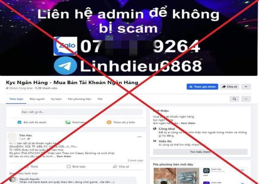 các đối tượng dụ dỗ học sinh, sinh viên mở tài khoản thanh toán