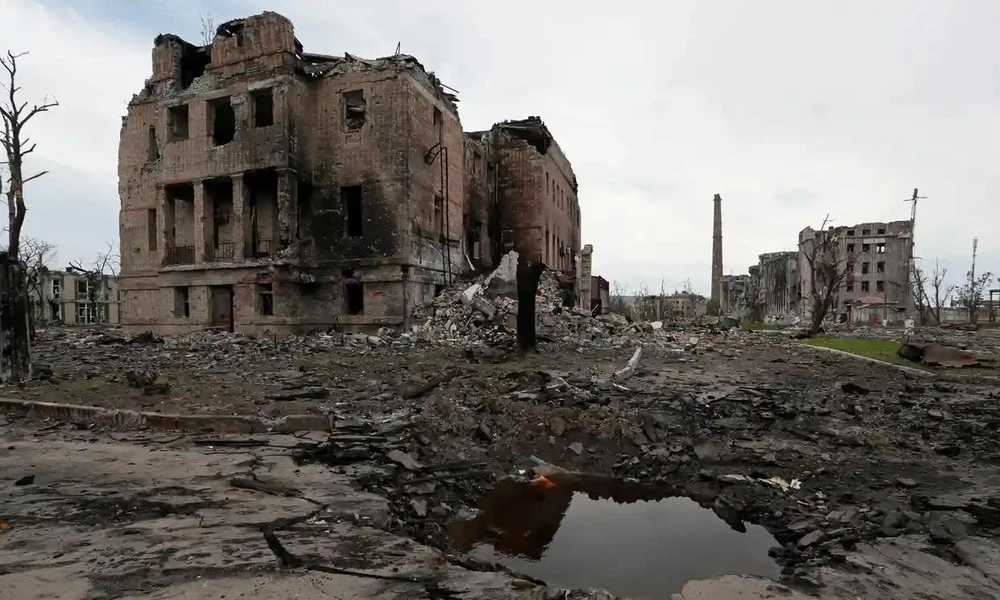 Các công trình của Ukraine bị phá hủy trong chiến dịch quân sự của Nga Ảnh: REUTERS